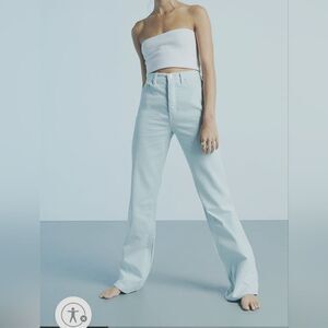 Pac Sun Corduroy Pants Women's 28 High Rise Bootcut Light Blue Button Fly Boho